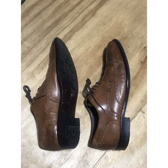 hugo boss Brown Leather Wing Tip Vero Cuoio Lace Up Shoes Men 9.5 main image 10